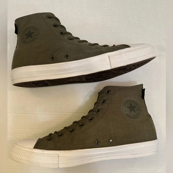 Converse Chuck Taylor All Star Army Green Cordura Fabric High Tops - Picture 1 of 11
